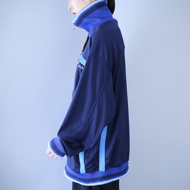 "Jordan" good coloring design super high-neck loose track jacket