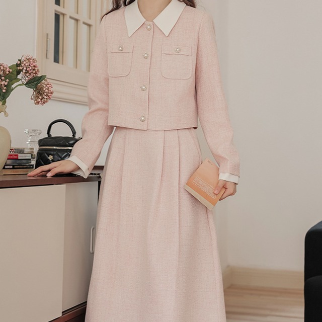 Pink Tweed Set