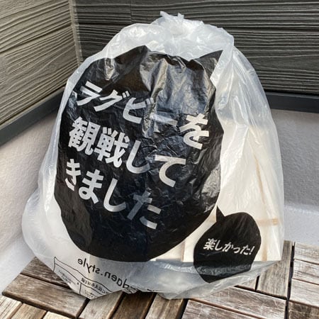 ラグビーの楽しさをゴミ収集日にご近所さんに伝えるゴミ袋（10枚入り