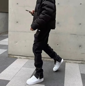 double layer ziper cargo pants