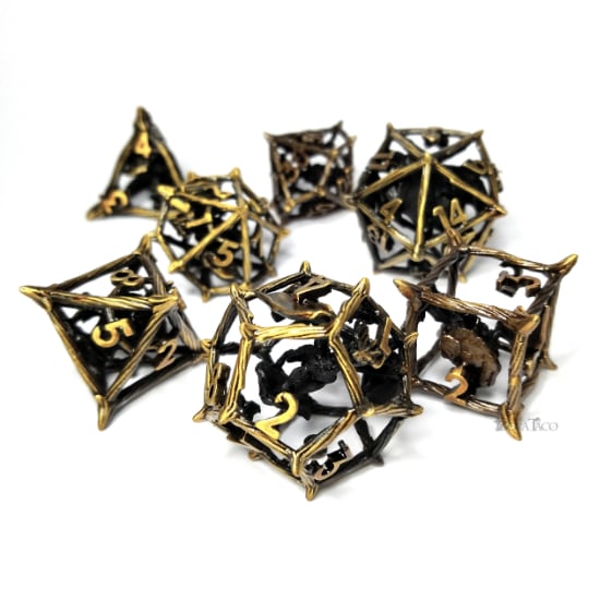 銃弾【ブラス】メタル多面体セット Abulletset03 | ダイス専門店