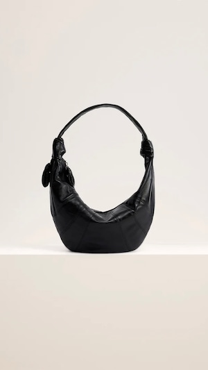 LEMAIRE -FORTUNE CROISSANT BAG(SOFT NAPPA LEATHER): BLACK,