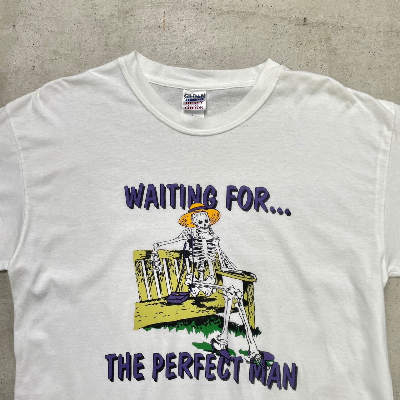 00年代 WAITING FOR… THE PERFECT MAN ガイコツ スカル プリントT 