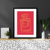 EAU DE PARFUM N°7|香りの余韻を描くミニマルパフュームアートポスター|上品で静かな空間を彩る一枚|A3ポスター