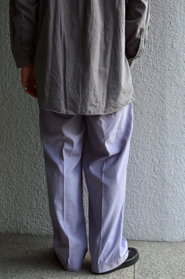 STACY ADAMS 1980's-90's From USA Center Intuck Wide Slacks Windowpen Polyblend Rayon ステイシーアダムス 80s ワイドスラックス