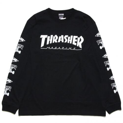 THRASHER(スラッシャー) MULTI-E L/S TEE ロンT ブラック TH93159