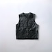 Lamb Leather Utility Vest Black L