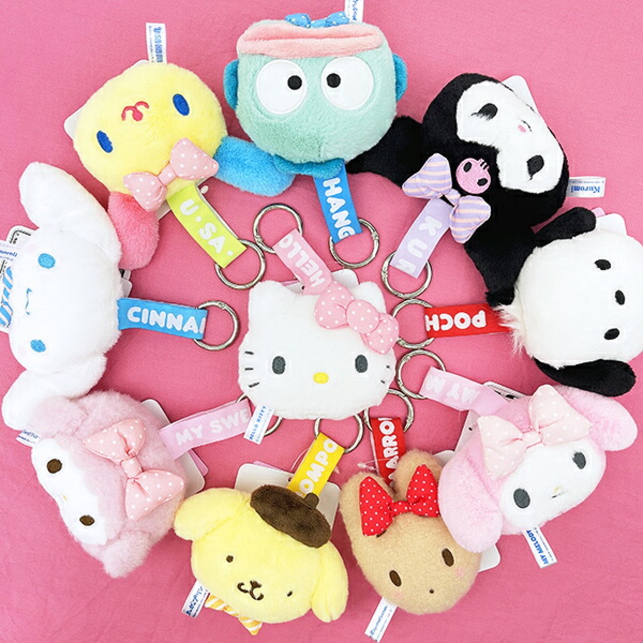 サンリオ ウサハナ フェイスタグマスコット 推し活 Sanrio 