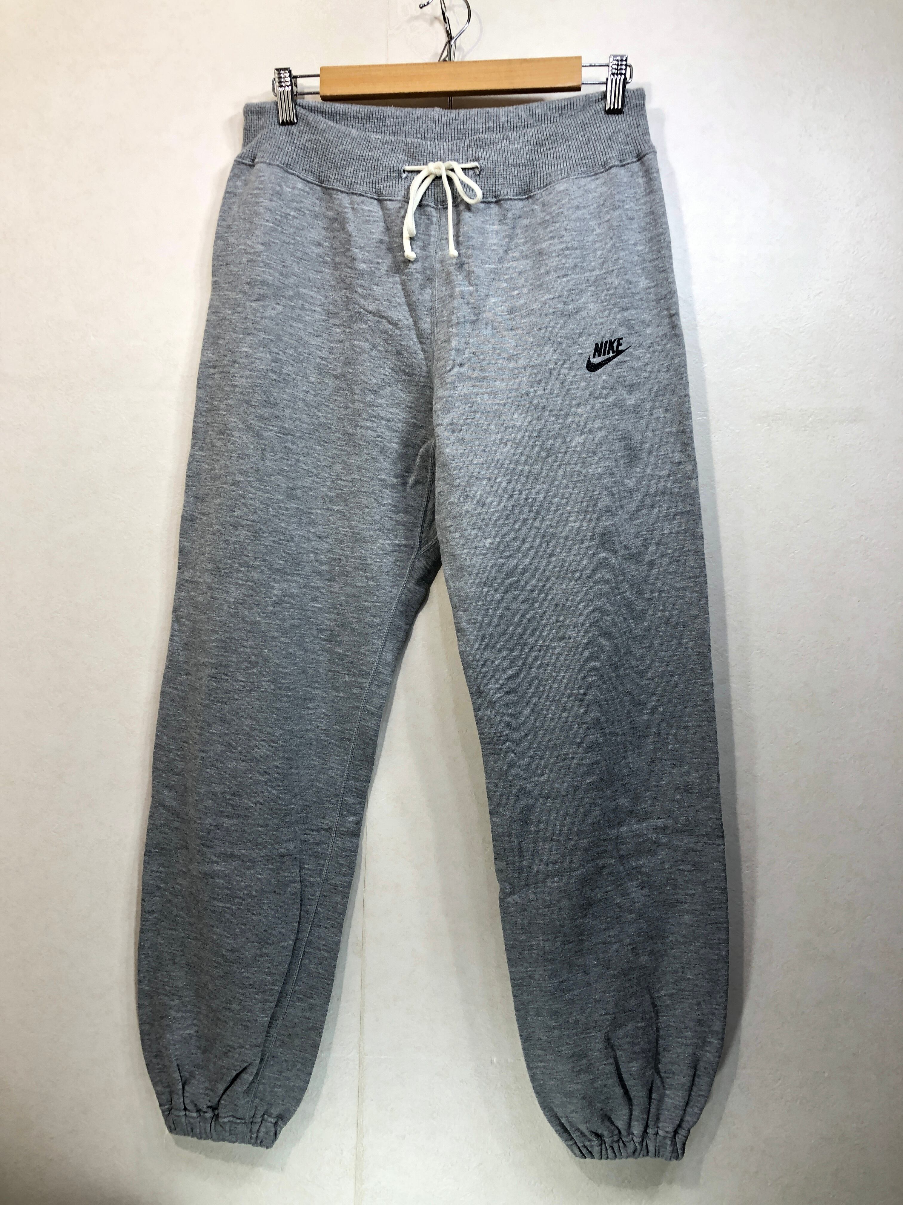 020930● NIKE スウェット パンツ XL グレー 紺タグ