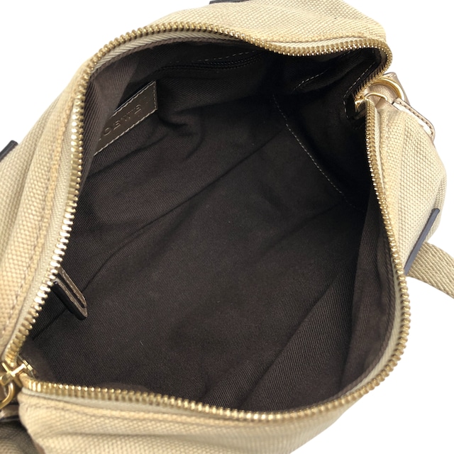 LOEWE ロエベ ハンドバッグ ベージュ アナグラム キャンバス ミニボストン vintage ヴィンテージ オールド mym6vr