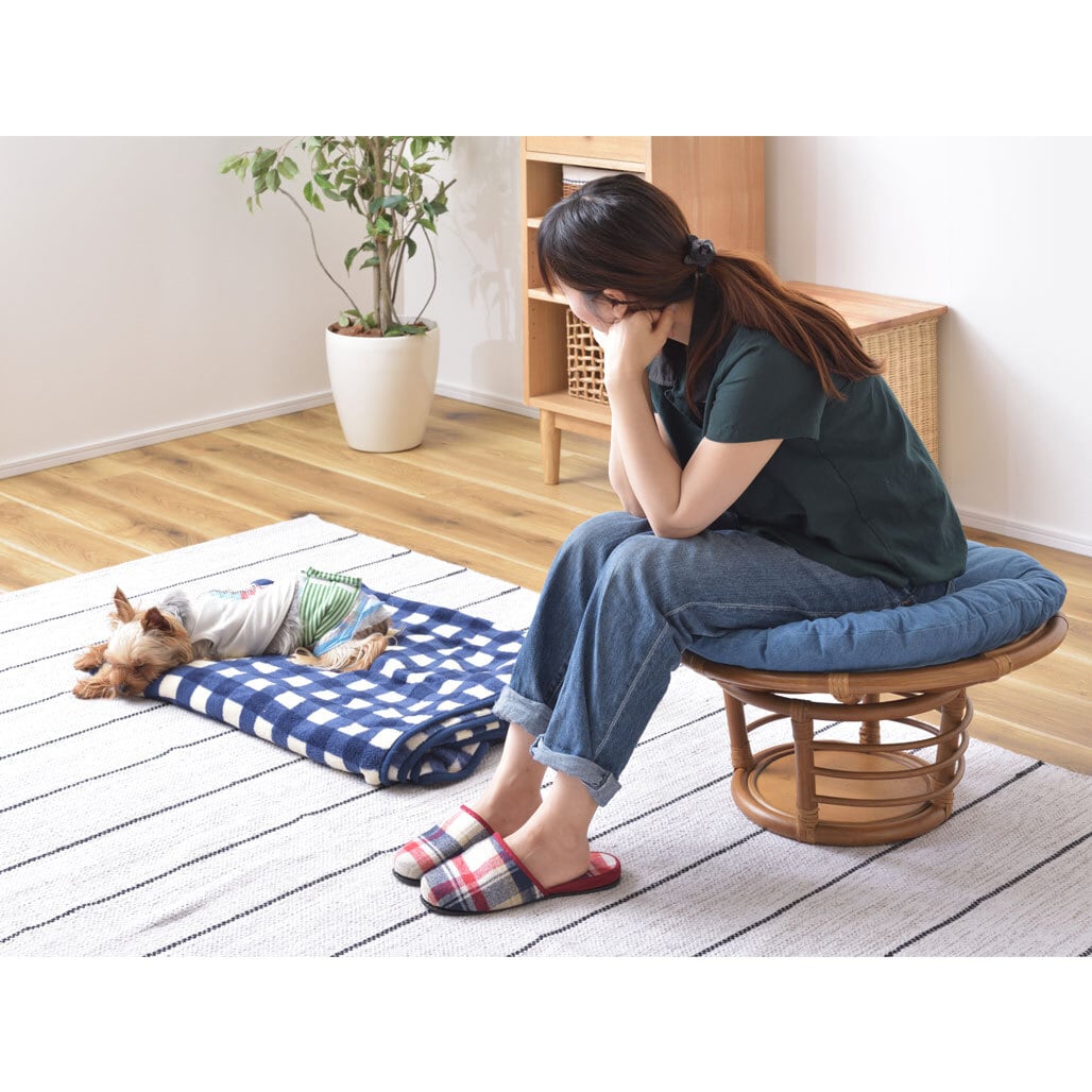 ほぞ組】榎材スツール 高さ47cm 丸椅子 stool 猫犬 【公式通販】