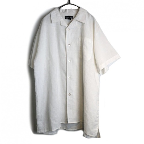 Vintage S / S Open Color Linen Shirt [1980s] [Forlino Landi] Vintage Short Sleeve Linen Shirt