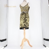 社交ダンス 衣装 ラテン ドレス ワンピース ステージ衣装 パーティドレス レディース金 黒 スパンコール ゴールド系 ブラック系 チョーカー 華やか デザイン 豪華 きらびやか 印象 おしゃれ ショートドレス フォーマル 謝恩会 お誕生日会 クリスマス パーティー 衣装 ブラック ゴールド レース 伸縮性 体型カバー 夏服 プロムドレス セクシー レディースファッション 反射光 ドレッシー 派手 目を引く