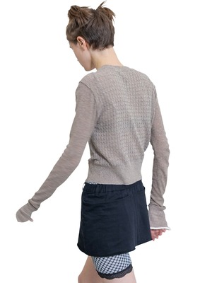 PERVERZE パーバーズ /Silk Thin Cable Knit Cardigan ¥27,500-  / カーディガン