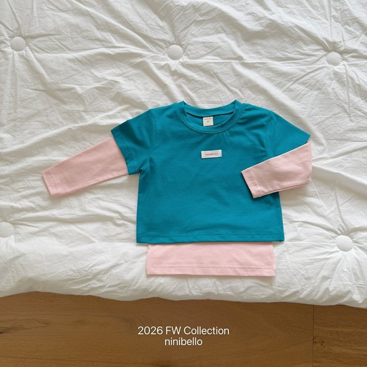 韓国子供服 / ninibello / Layered T-shirt Set / 長袖Ｔシャツ *XS~XXL*
