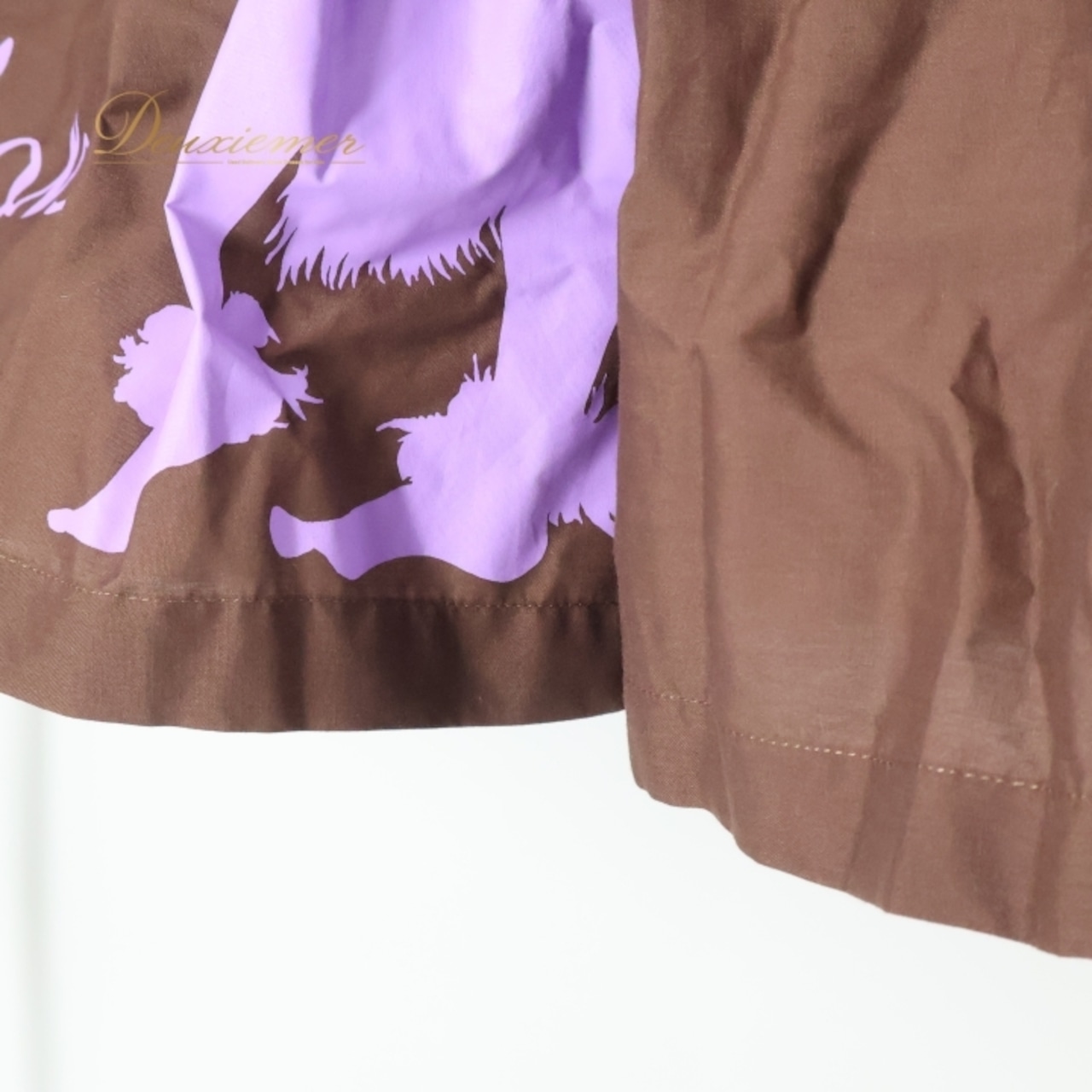 フラダンス 衣装 パウスカート ブラウン系 エムエムジェイ 日本製 ハワイアンプリント アロハ フラ ダンス レッスン 練習 ダンサー 踊り子 シングル スカート 華やか 鮮やか かわいい おしゃれ 上品 大人っぽい フレア ふんわり 軽やか パープル系 茶 紫 フラダンス衣装 ハワイアンスタイル ダンス衣装 ダンスレッスン ダンスウェア