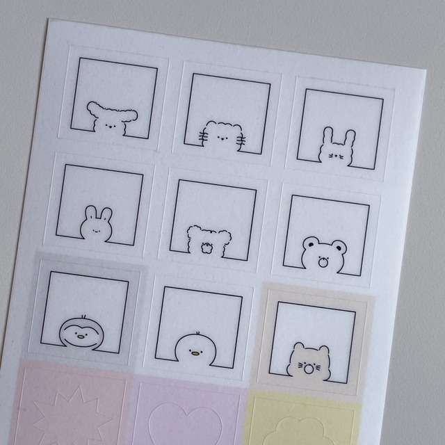 再入荷!papeterie.atelier 〔 shape sticker02〕