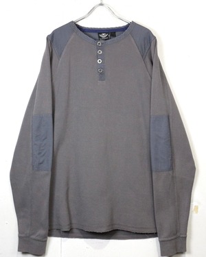 【Caka act2】“Harley-Davidson” Switching Design Loose Cotton Knit