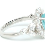 オーバルカット パライバトルマリン リング pt900 / 1.958ct / DA 1.210ct