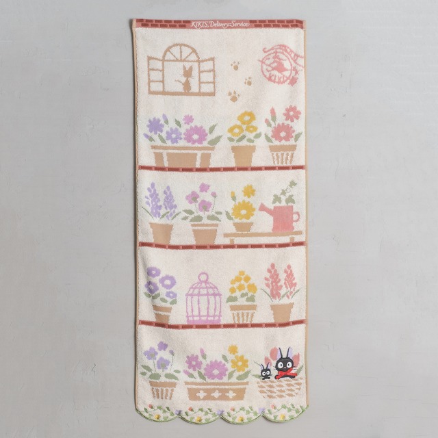 魔女の宅急便　フェイスタオル　お気に入りの花（3351）