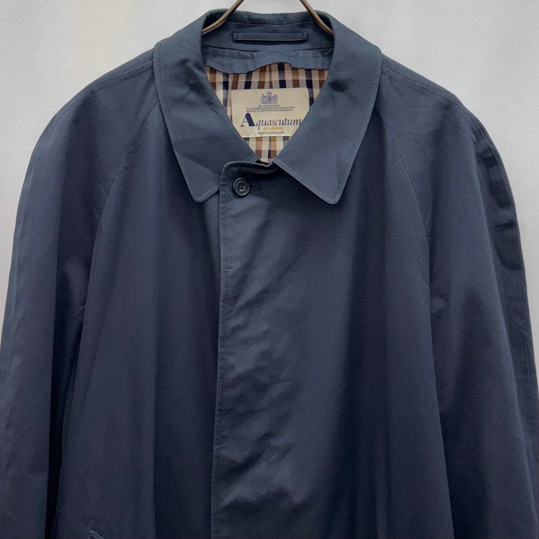 90s Aquascutum coat アクアスキュータム コート ネイビー