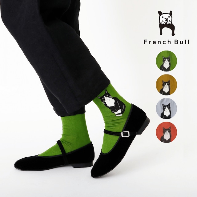 フレンチブル French Bull 靴下 トレビアンソックス ソックス レディース 秋 冬 通年 ブランド 日本製 国産 綿 柄 シック クラシカル おしゃれ かわい オレンジ ブルー グリーン 23-25cm 11-26256 Fr127