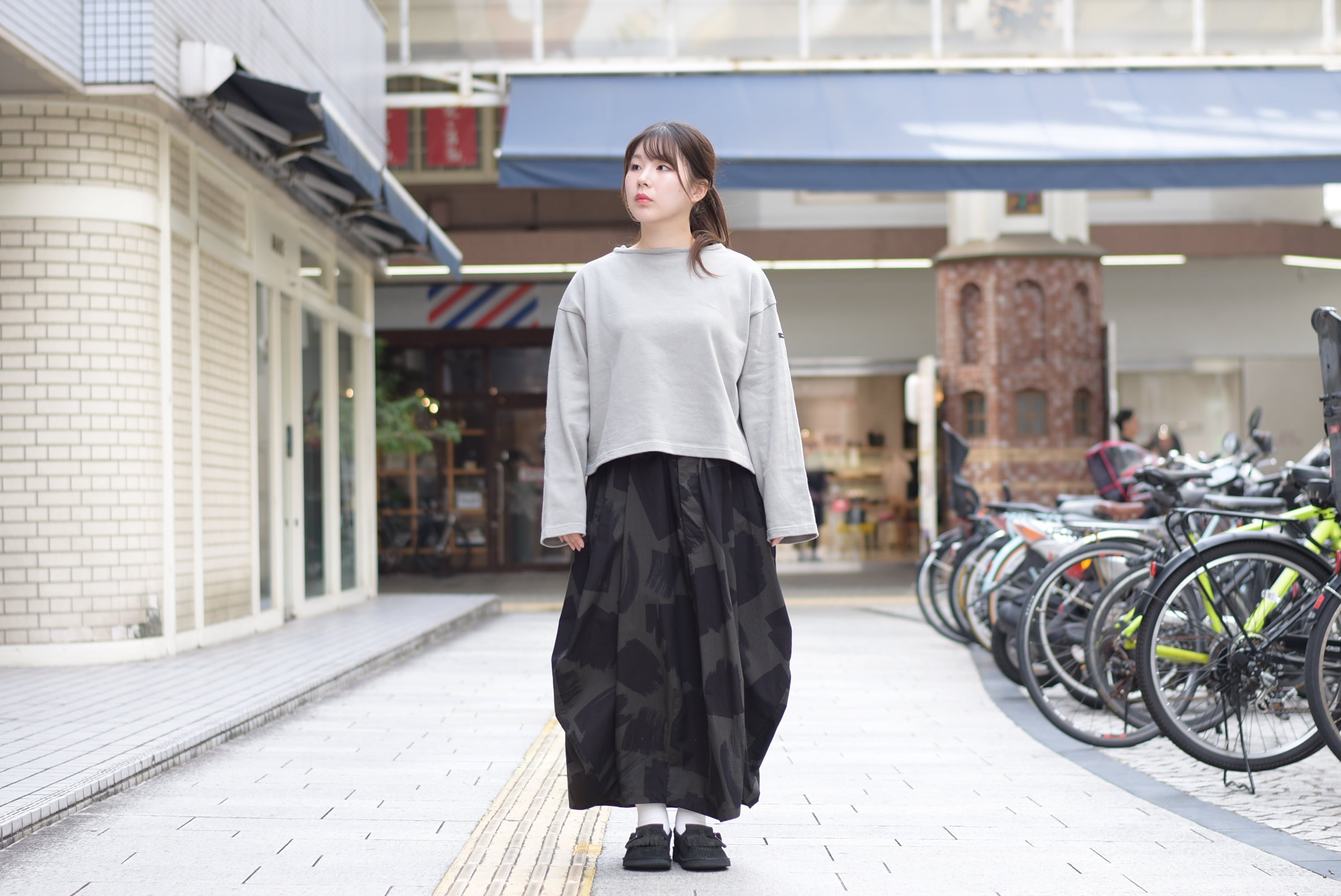 HAVERSACK】Square Blush Print Balloon Long Skirt | theater(シアター)