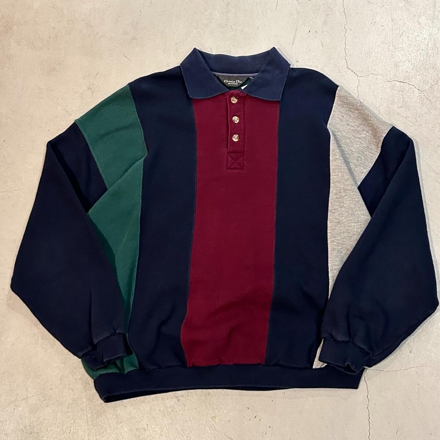 90s Christian Dior MONSIEUR multi color P/O sweat shirt【高円寺店】