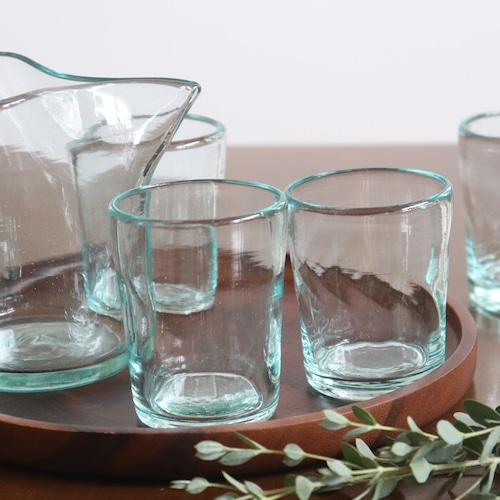 琉球ガラス 奥原硝子製造所 グラス小 ライトラムネ Ryukyu glass #365