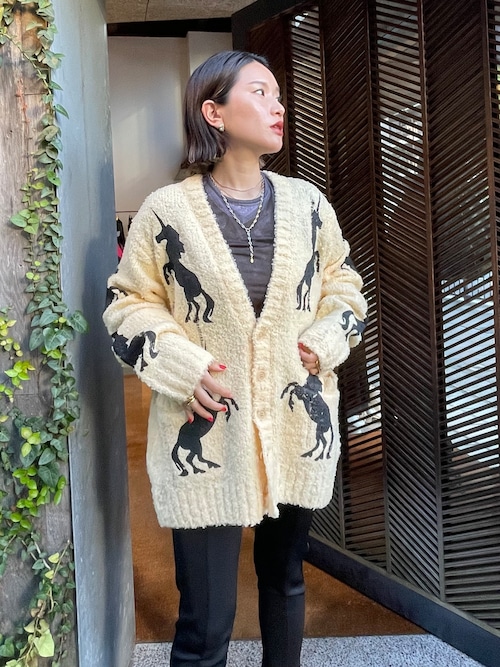 【23AW】MASU エムエーエスユー / UNICORN GRUNGE CARDIGAN