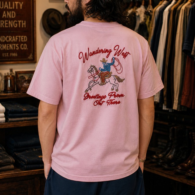 Cowboy-embroidered T-shirt 00583