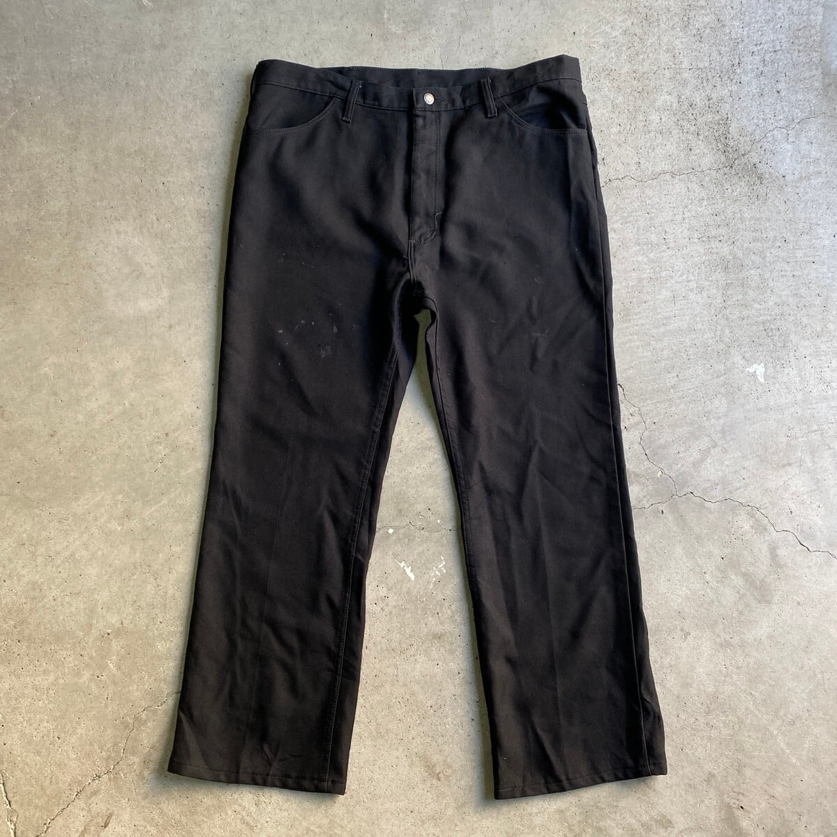 ヴィンテージ フレア スラックス ブラック ワイドフレア ボリュームスラックス chw22a032