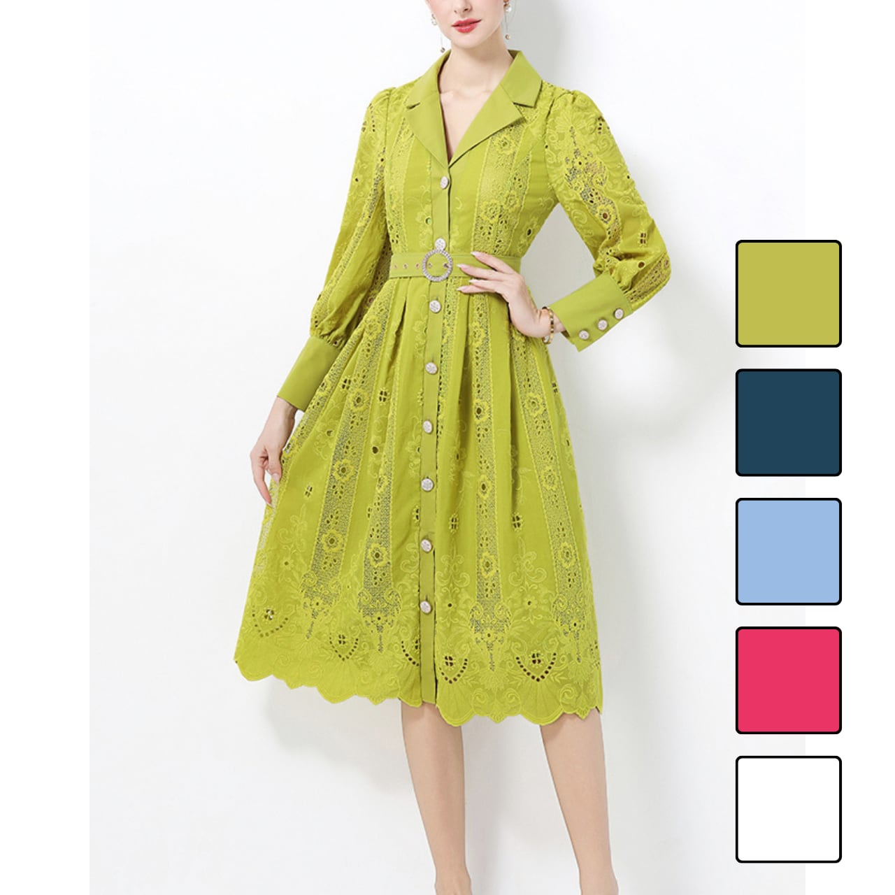 エクラレースワンピース 5color L2078