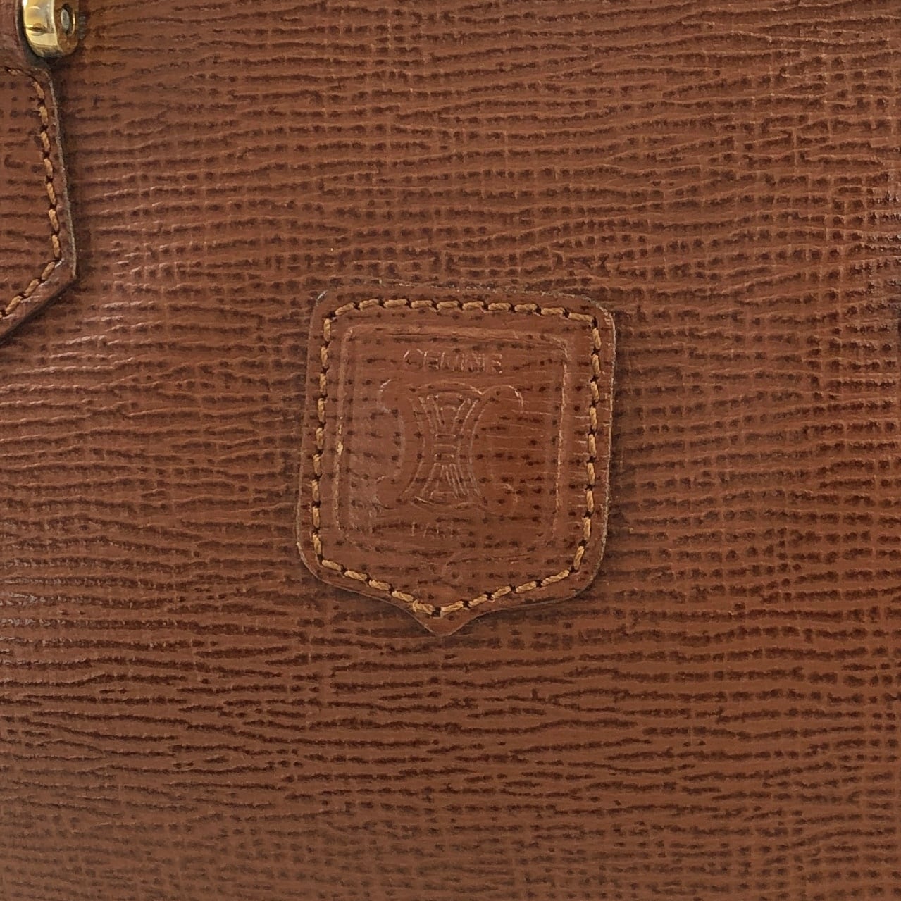 CELINE セリーヌ ブラゾン型押し エンボスレザー ミニボストン ミニ