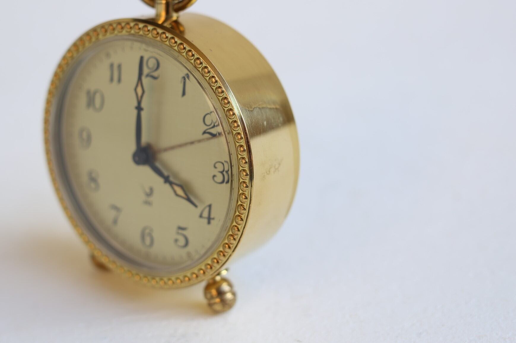 フランス　アンティーク　真鍮目覚まし フランス アンティーク ヴィンテージ JAZ 目覚まし時計 『LEBIC