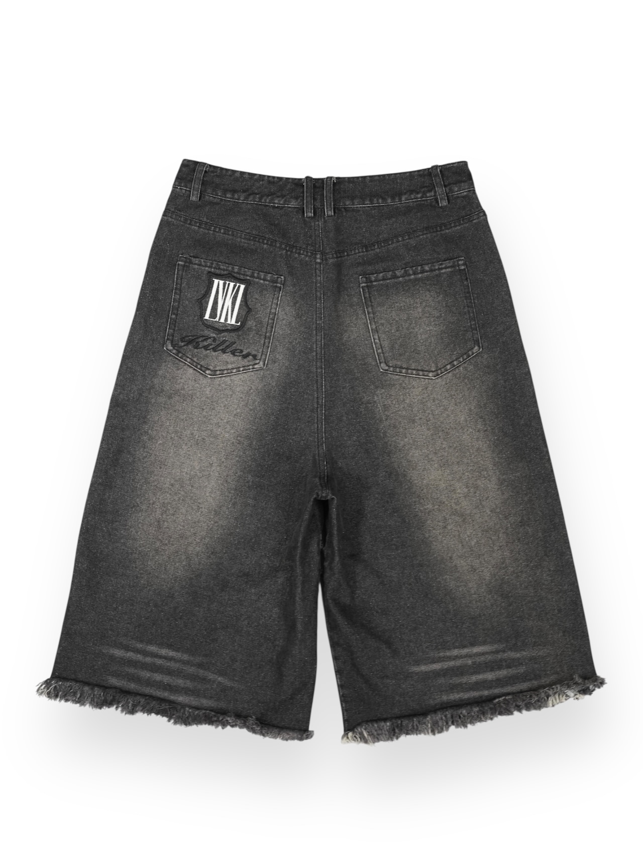 【LOVE KILLER】Studs panel baggy denim shorts