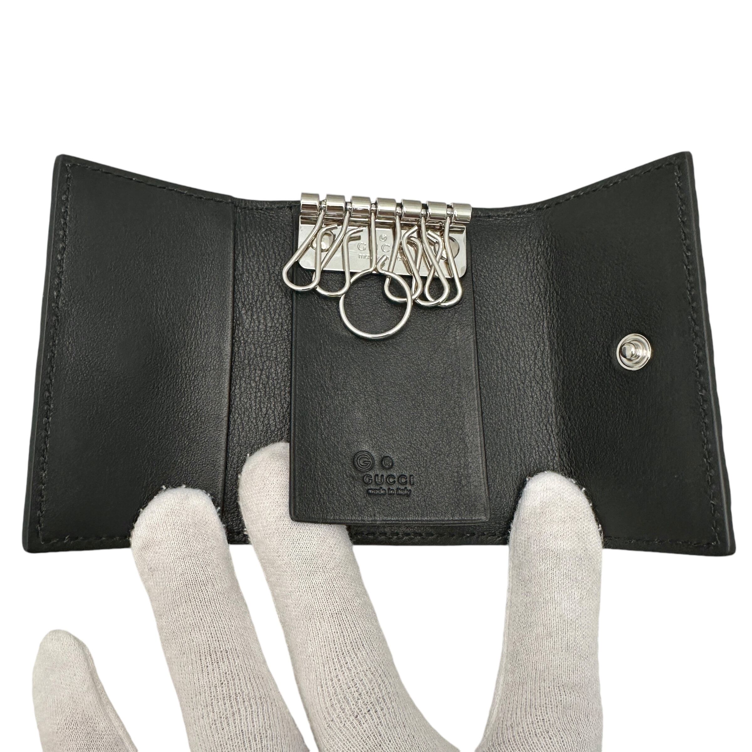GUCCI グッチ キーケース キーポーチ シマレザー GUCCI グッチ シマ キーケース ブラック 10461-202306 | rean
