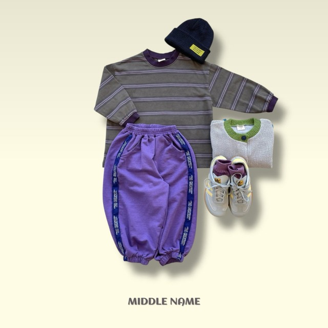 《送料無料》予約:ピグマルチボーダーT【MIDDLENAME】※ジュニアサイズ