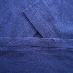 90s FRUIT OF THE LOOM Pocket TEE solid navy "made in USA" [M] 古着