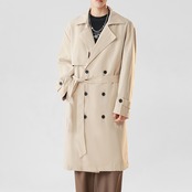 ロング丈 ダブルブレスト トレンチコート af0132