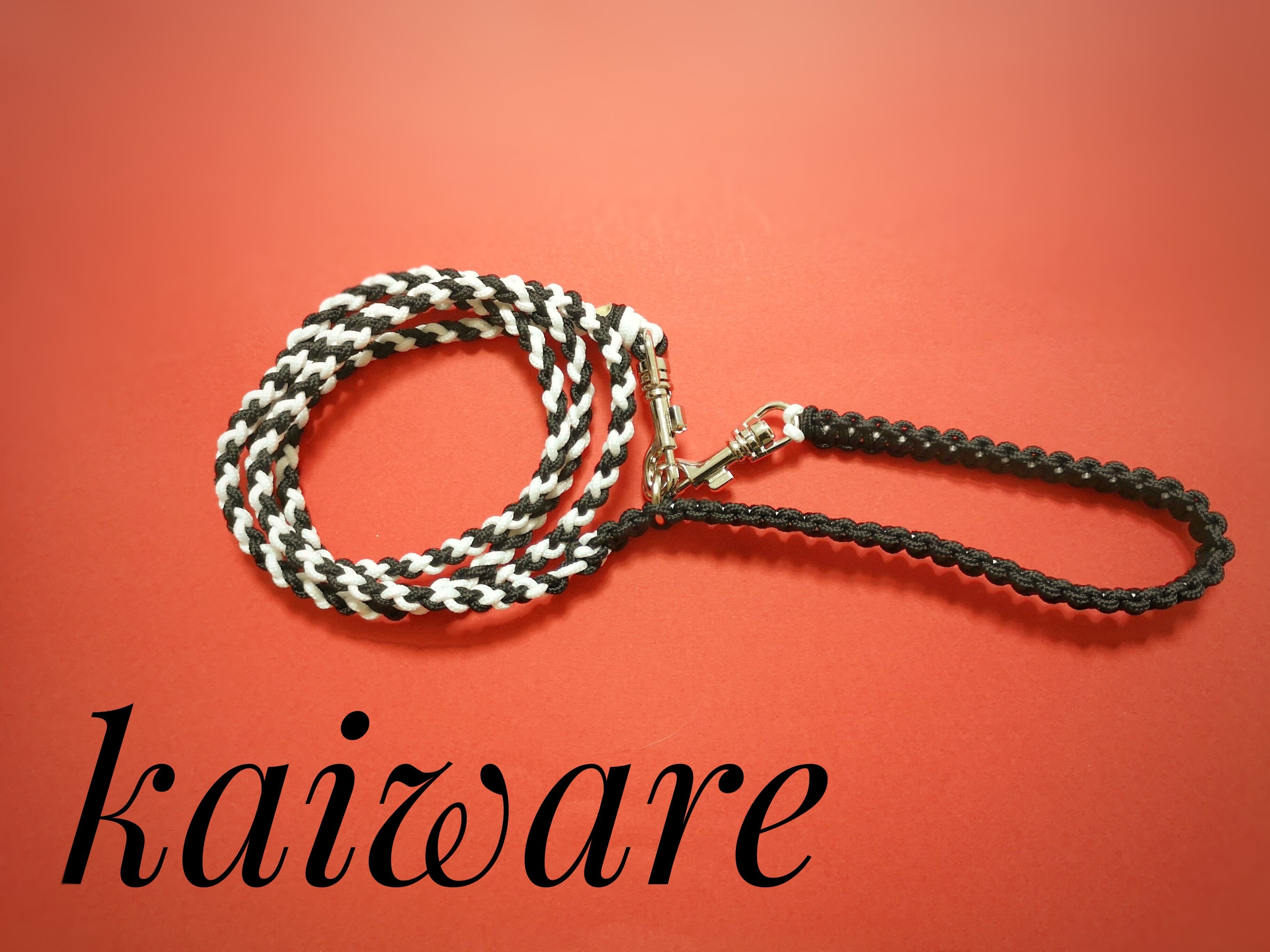 パラコードリード 大型犬 中型犬 ダブルハート編みリード | 首輪職人