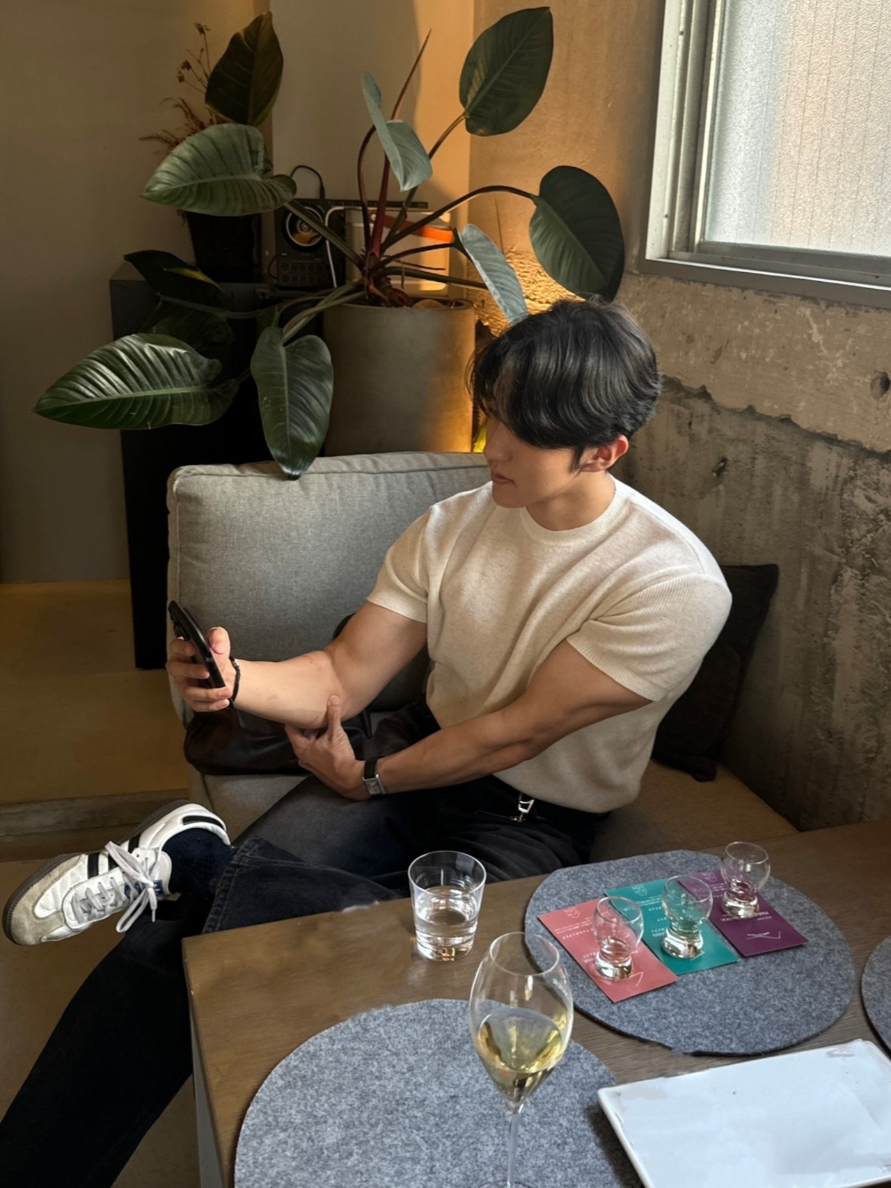 【Muscle Fit】Premium Linen Texturé Knit (4color) - 6