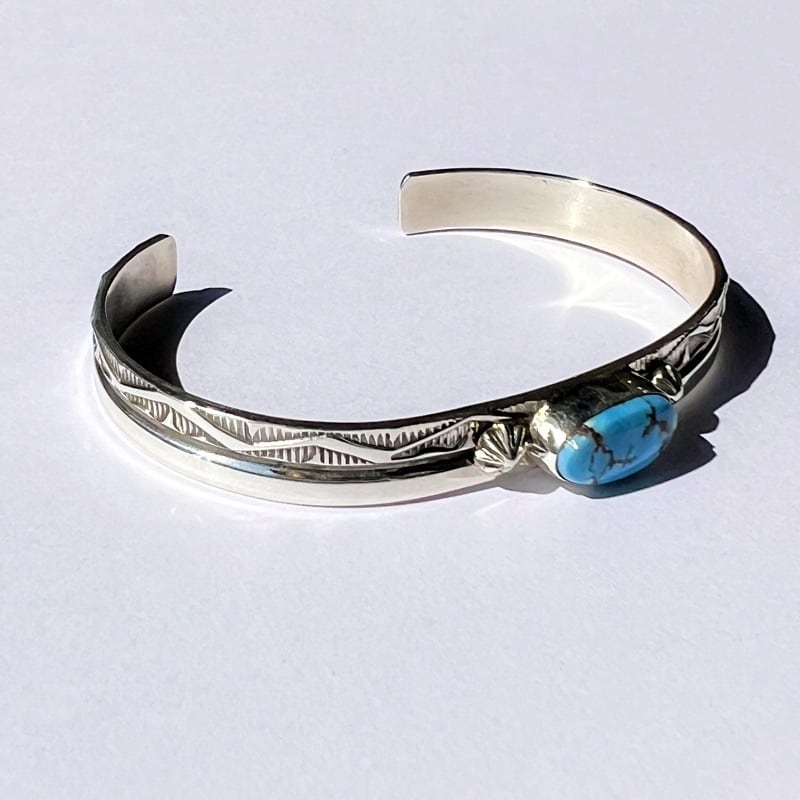 ラスト1点！】《Indian Jewelry 》 ゴールデンヒル ターコイズ 横