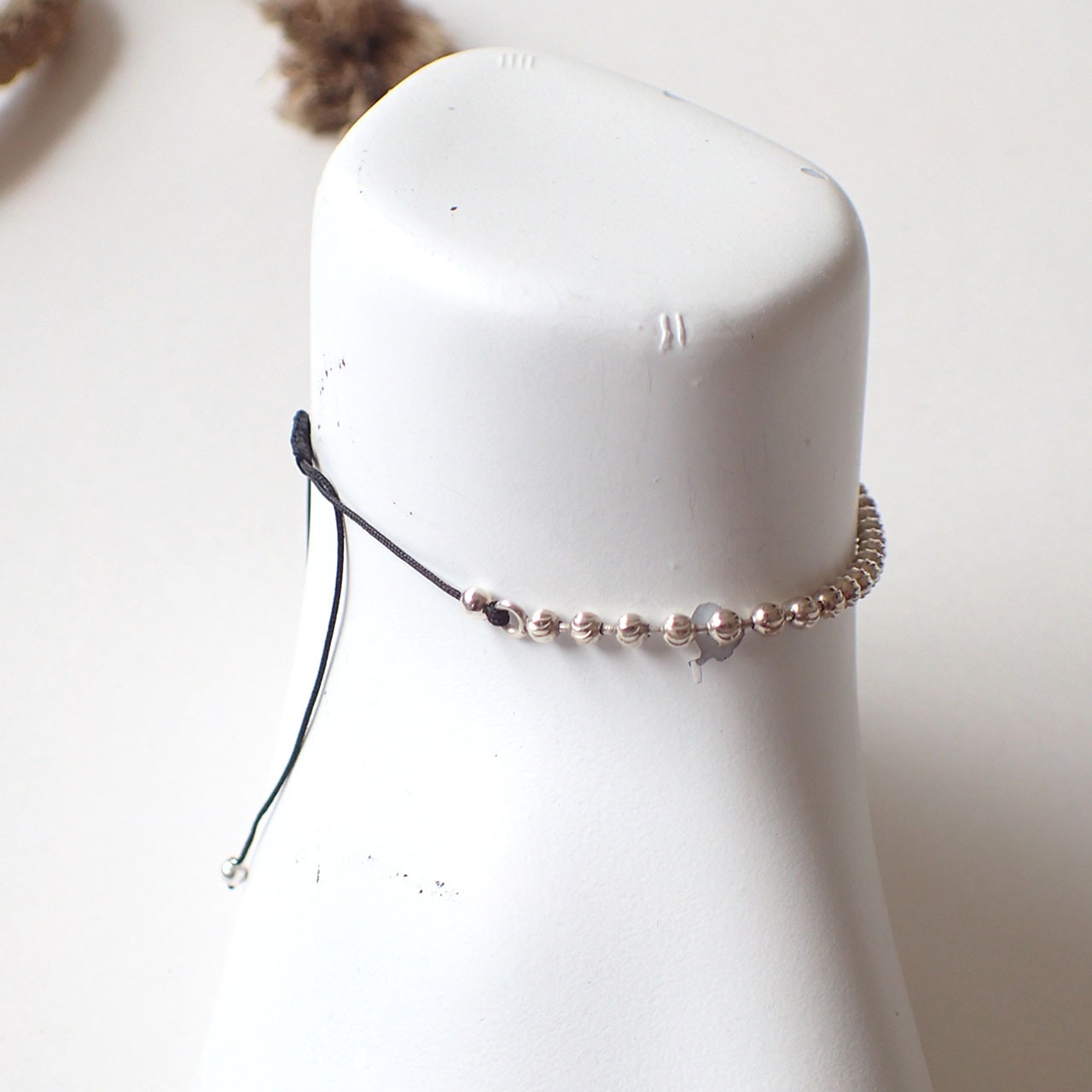 Facet Ball Chain Anklet with Cord（メンズ/レディース）