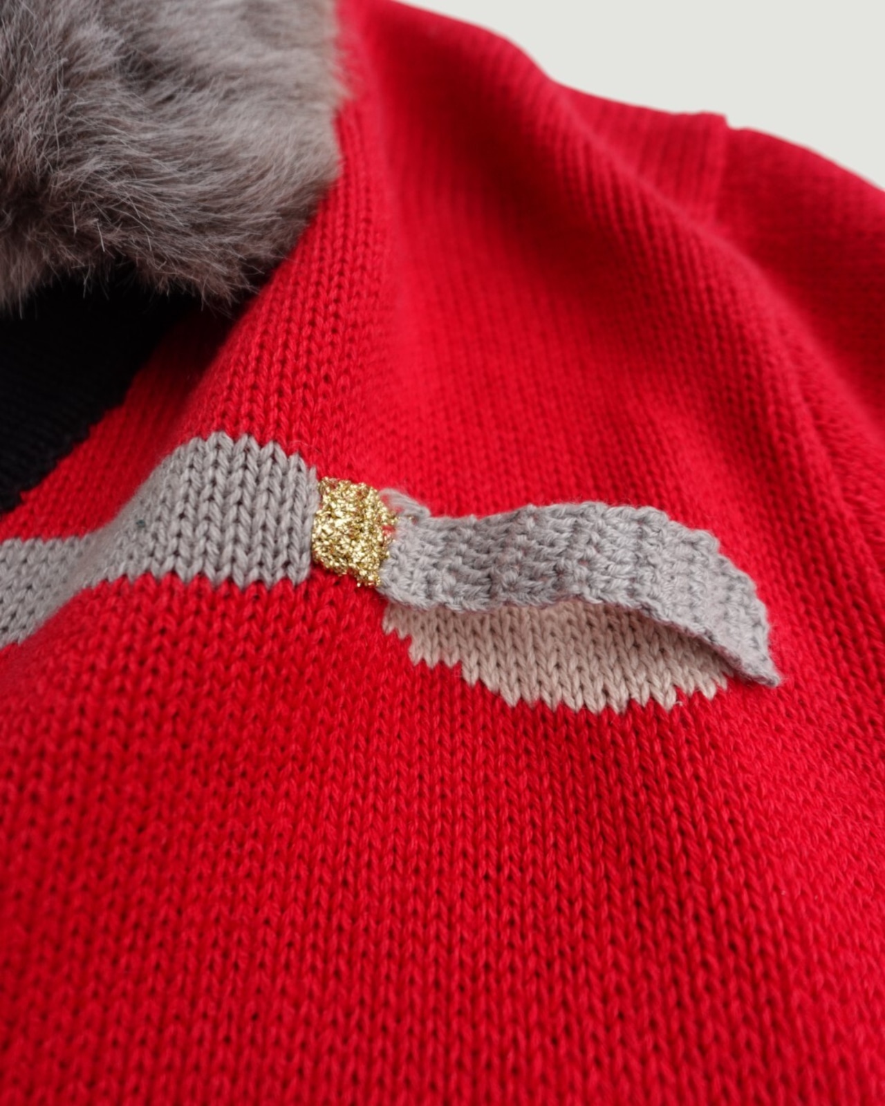 【古着】プードルのフェイクファー付きカーディガン - 9