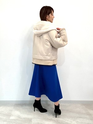 スエードドッキングボアコート