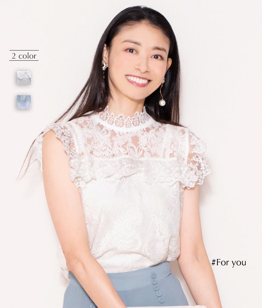 花レースがエレガントなトップス_a0022006001