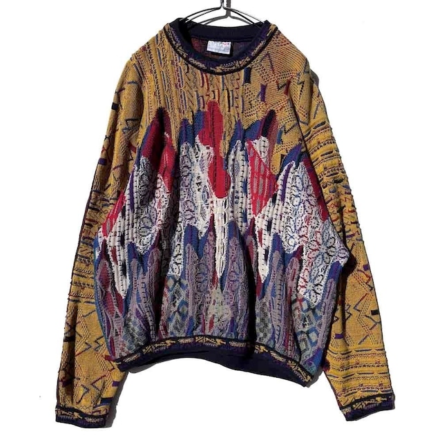 COOGI Vintage Cotton 3D Crew Neck Knit Sweater (1990s-)