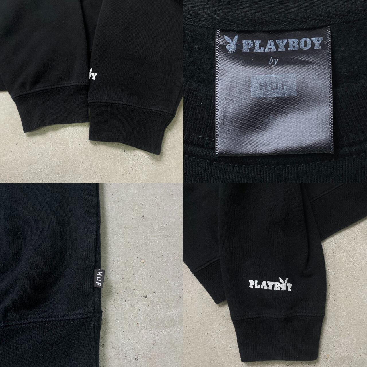 HUF by PLAYBOY ハフ プレイボーイ ロゴフロッキー スウェットシャツ