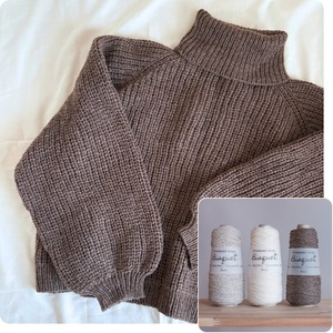 大人だけのハーフブリオッシュ編みタートルネック｜Tororinoさんコラボキット